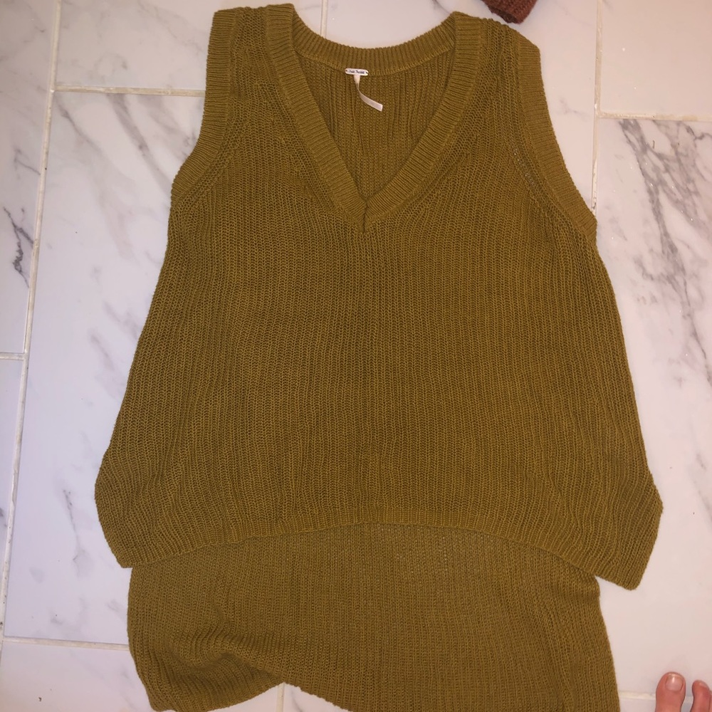 Green free people sweater